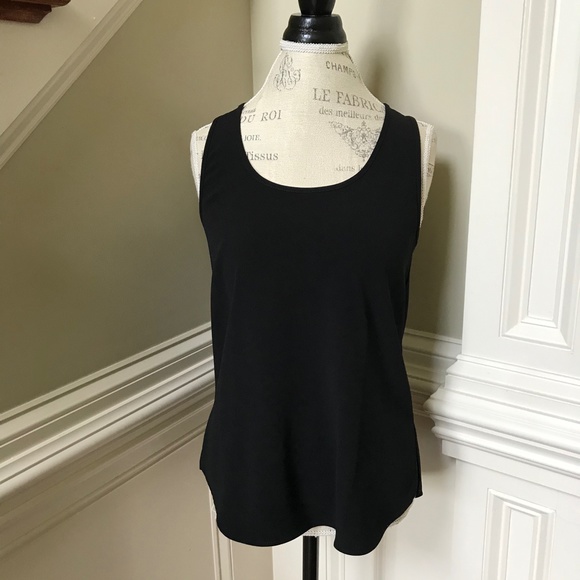Anthropologie DREW Racerback Top Shirt Womens Small Black Sleeveless Rear Zipper - Picture 3 of 13
